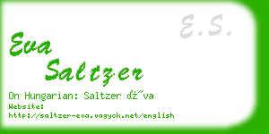 eva saltzer business card